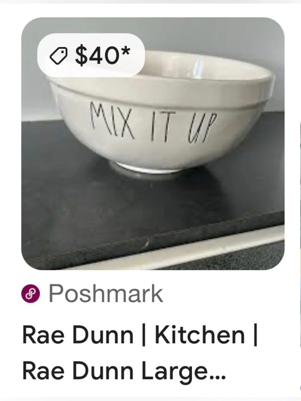 Rae Dunn by Magenta 3 pc. Ceramic Mixing/Serving Bowls White/Black EUC